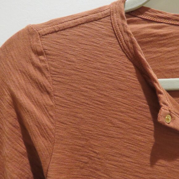 NATION LTD Samara Not So Basic Snap Tee in Tawney Rose Henley Casual Capsule XS - Picture 6 of 13